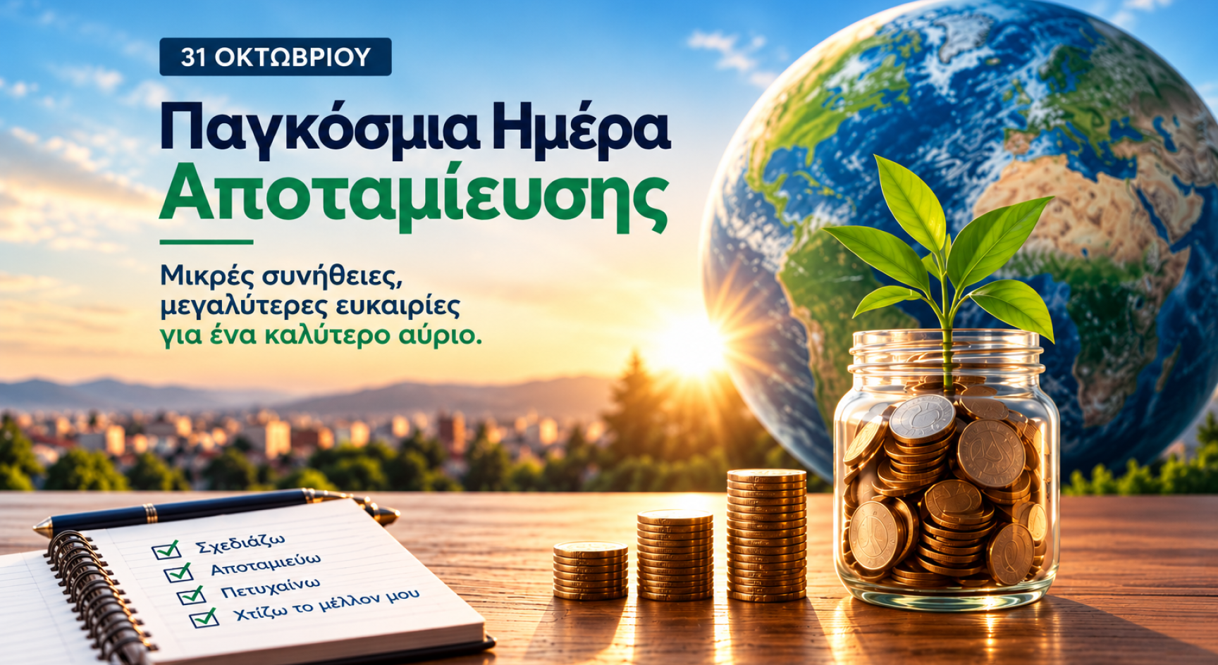 Παγκόσμια Ημέρα Αποταμίευσης – Οι καταθέσεις σας έχουν προστασία. Εσείς το γνωρίζετε;